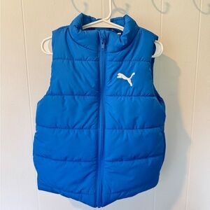 🐆 Puma Blue Puffer Vest Youth XXS (3–4) 💙❄️